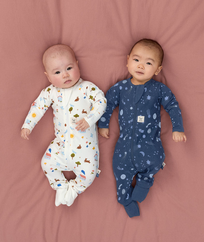 ergoPouch TOG-rated romper for baby, made from natural, skin-friendly materials for comfy and healthy sleep.