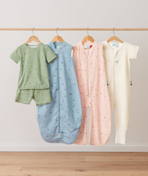 ergoPouch sleepwear range for preschoolers, made from organic, breathable, non-toxic materials.