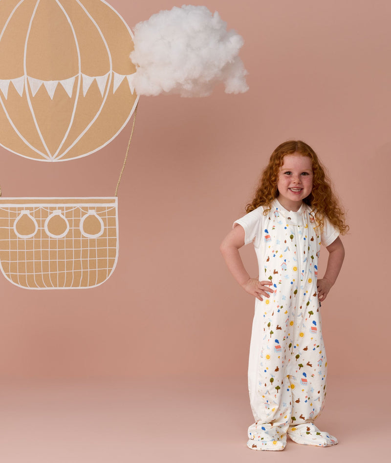 ergoPouch TOG-rated sleep pajamas and onesie for preschool kids, made from natural, breathable materials for comfortable sleep.
