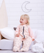 Toddler wearing Sleep Suit Sack Petals