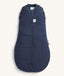 Product shot of the ergoPouch Cocoon Swaddle Sack 2.5 TOG Ink, featuring a front zipper and a bell-shaped bottom.