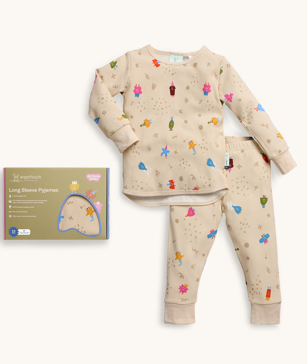 ergoPouch Long Sleeve Pajamas 1.0 TOG Birthday Blobs