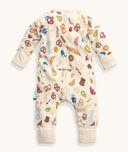 ergoPouch Long Sleeve Romper 1.0 TOG in Bon Appetit product back view