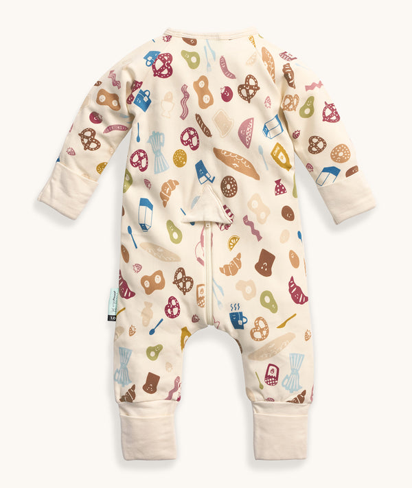 ergoPouch Long Sleeve Romper 1.0 TOG in Bon Appetit product back view
