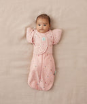 Newborn wearing ergoPouch Butterfly Cardi Daisies