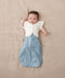 Baby wearing an ergoPouch Butterfly Cardi Oatmeal Marle with both arms out