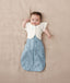 Baby wearing an ergoPouch Butterfly Cardi Oatmeal Marle with both arms out