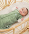 Baby sleeping with arms out in a ergoPouch Cocoon Swaddle Sack 2.5 TOG Willow