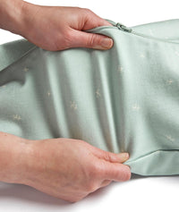 Close up of sleep-sack-1-0-tog-berries material stretch