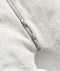 Close up of ergoPouch Sleep Onesie 1.0 TOG Grey Marle multi zip