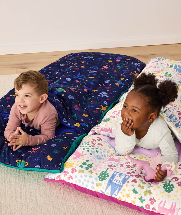 DreamRoll All-in-One Sleep Mat  preschoolers next to each other
