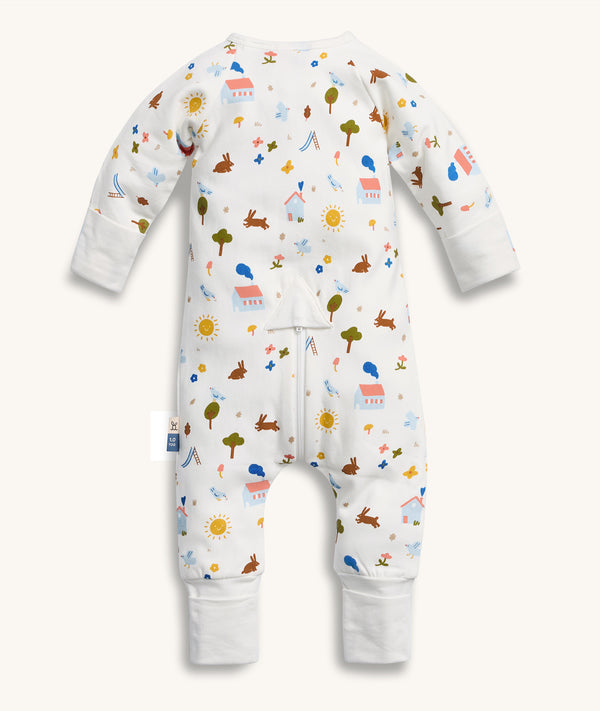 Back product shot of ergoPouch Long Sleeve Romper 1.0 TOG Daydream