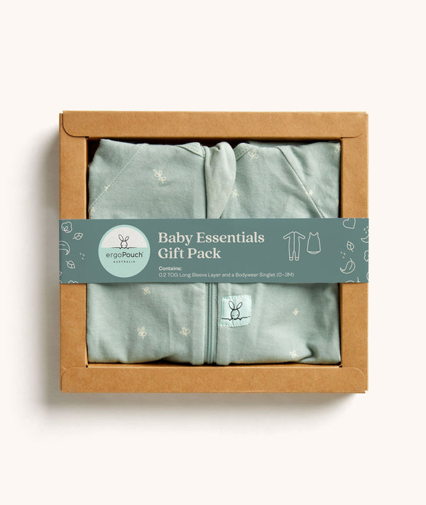 ergoPouch Baby Essentials Gift Pack Sage, ideal for layering