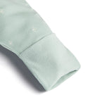 Close up of ergoPouch Long Sleeve Romper fold over hand and feet cuffs
