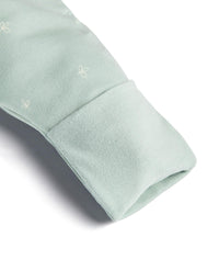 Close up of ergoPouch Long Sleeve Romper fold over hand and feet cuffs