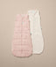 Flatlay of ergoPouch Sleeping Sack 2.5 TOG Daisies and 1.0 TOG Oatmeal Marle, ideal for Spring