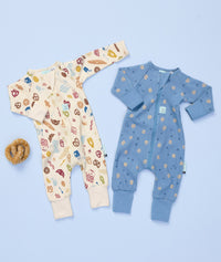 ergoPouch Long Sleeve Romper 1.0 TOG in Bon Appetit and Petite Pretzel