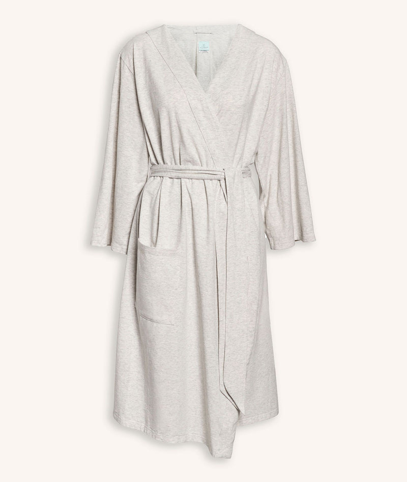 Matchy Matchy Bamboo Maternity Robe in Grey Marle Matchy Matchy Bamboo Maternity Robe in Grey Marle