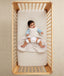 Baby with hip dysplasia in hip-harness-sleep-sack-2-5-tog-oatmeal-marle