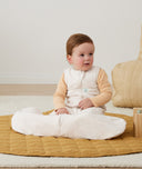 Baby with hip dysplasia in hip-harness-sleep-sack-3-5-tog-oatmeal-marle
