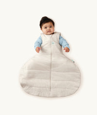 Infant in ergoPouch Hip Harness Sleep Sack 2.5 TOG Oatmeal Marle