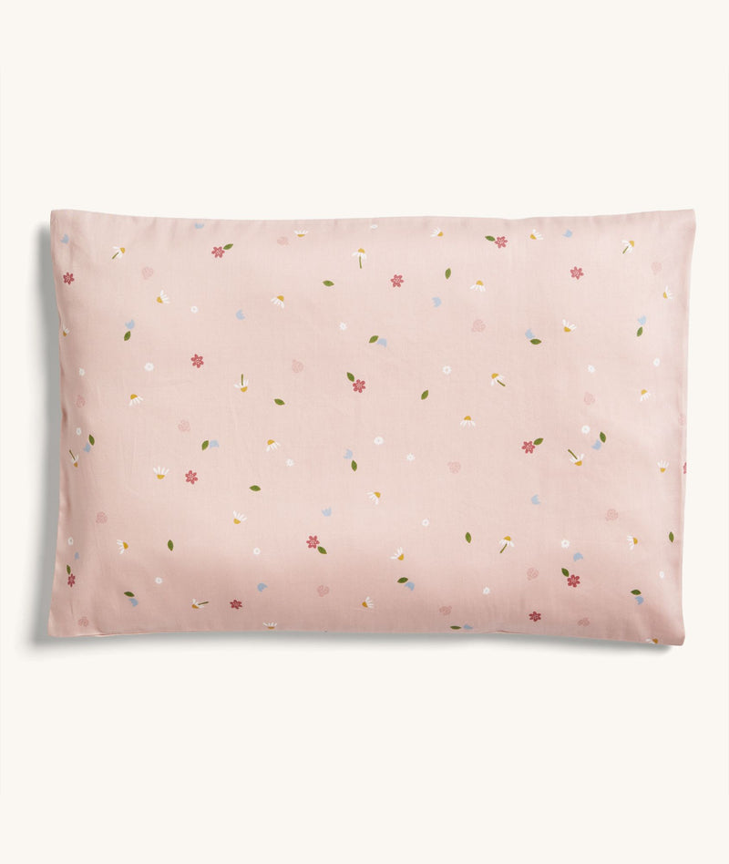 Product shot of ergoPouch Organic Toddler Pillow Case in Daisies