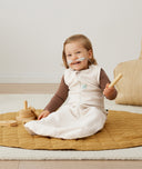 Four infants sitting in ergoPouch Sleeping Sack 1.0 TOG Oatmeal Marle