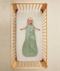 Infant wearing ergoPouch Sleep Sack in Willow