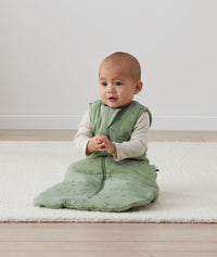 Infant wearing ergoPouch Sleep Sack 2.5 TOG in Willow