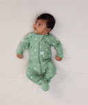 Baby lying in ergoPouch Long Sleeve Romper 1.0 TOG Sweet Orchard