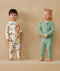 Kids standing in long-sleeve-pyjamas-1-0-tog-fruit-salad and  Sweet Orchard