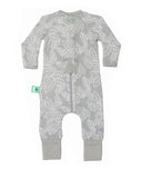 Back view of the ergoPouch Long Sleeve Romper 0.2 TOG Rainforest Leaves