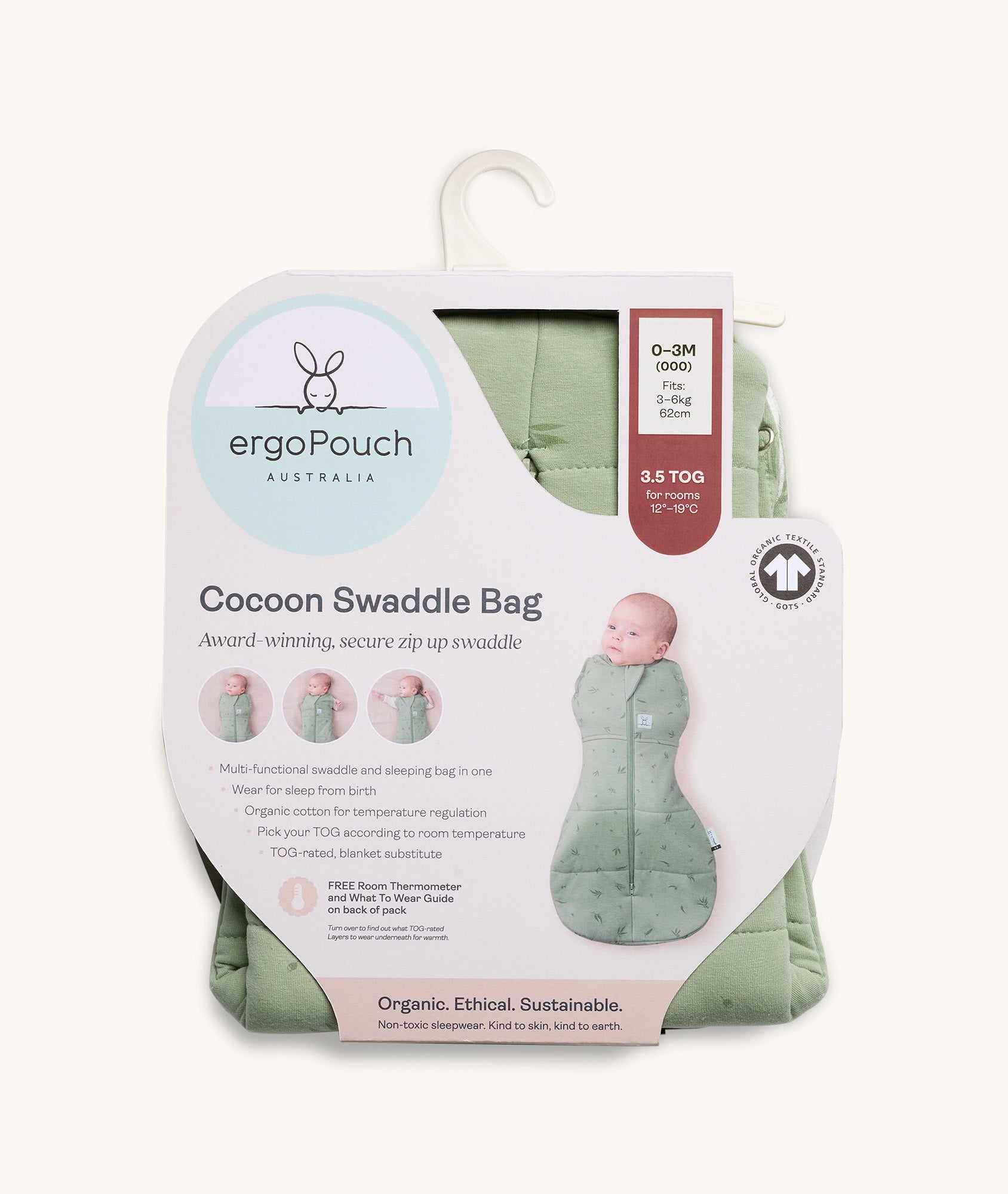 Cocoon Swaddle Sack 3.5 TOG Willow for Winter – ergopouch US