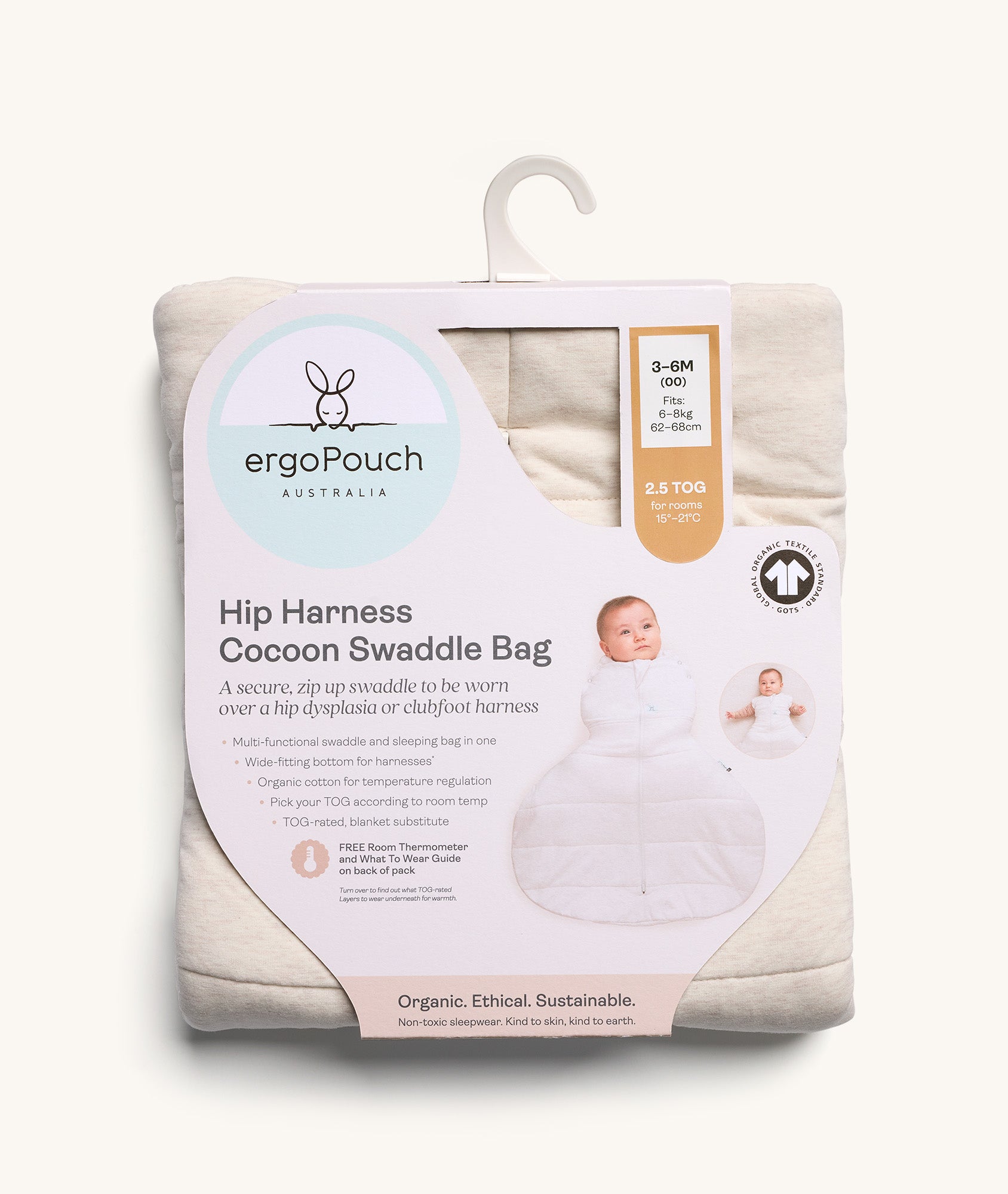 Hip Harness Cocoon Swaddle Sack 2.5 TOG Grey Marle – ergopouch US
