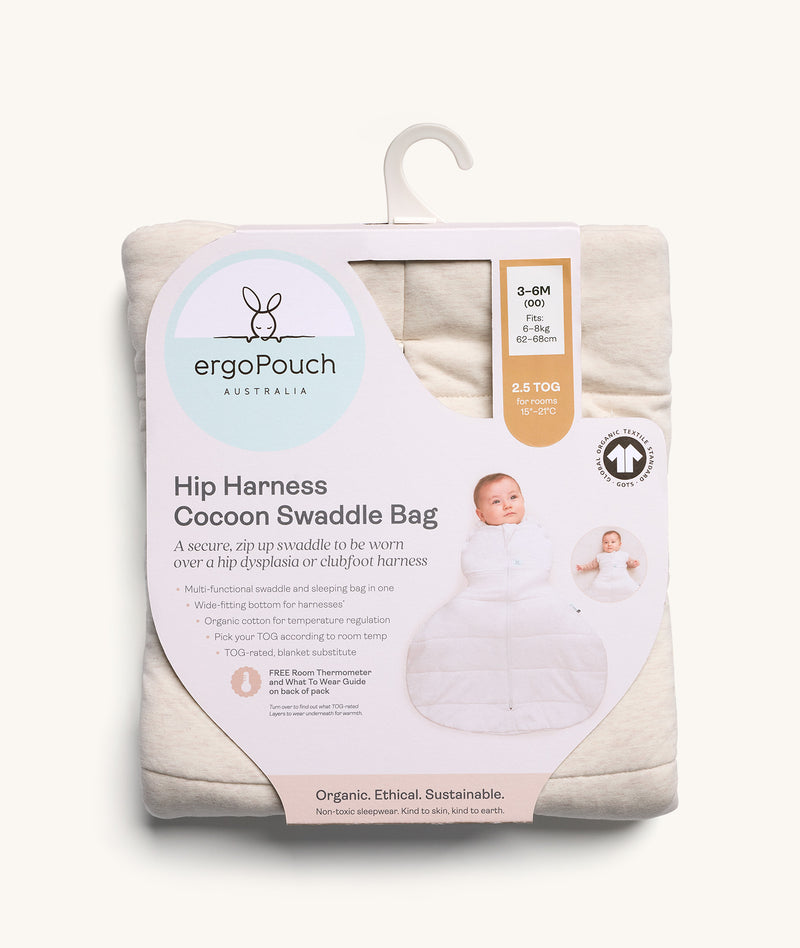 Hip Harness Cocoon Swaddle Sack 2.5 TOG Oatmeal Marle
