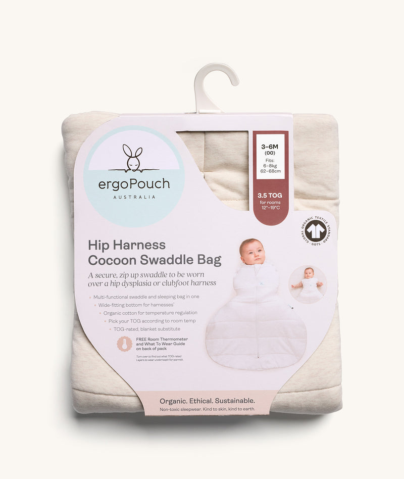 Hip Harness Cocoon Swaddle Sack 3.5 TOG Oatmeal Marle