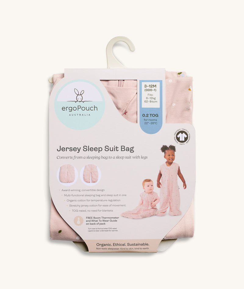 Jersey Sleep Suit Sack 0.2 TOG Petit Pretzel