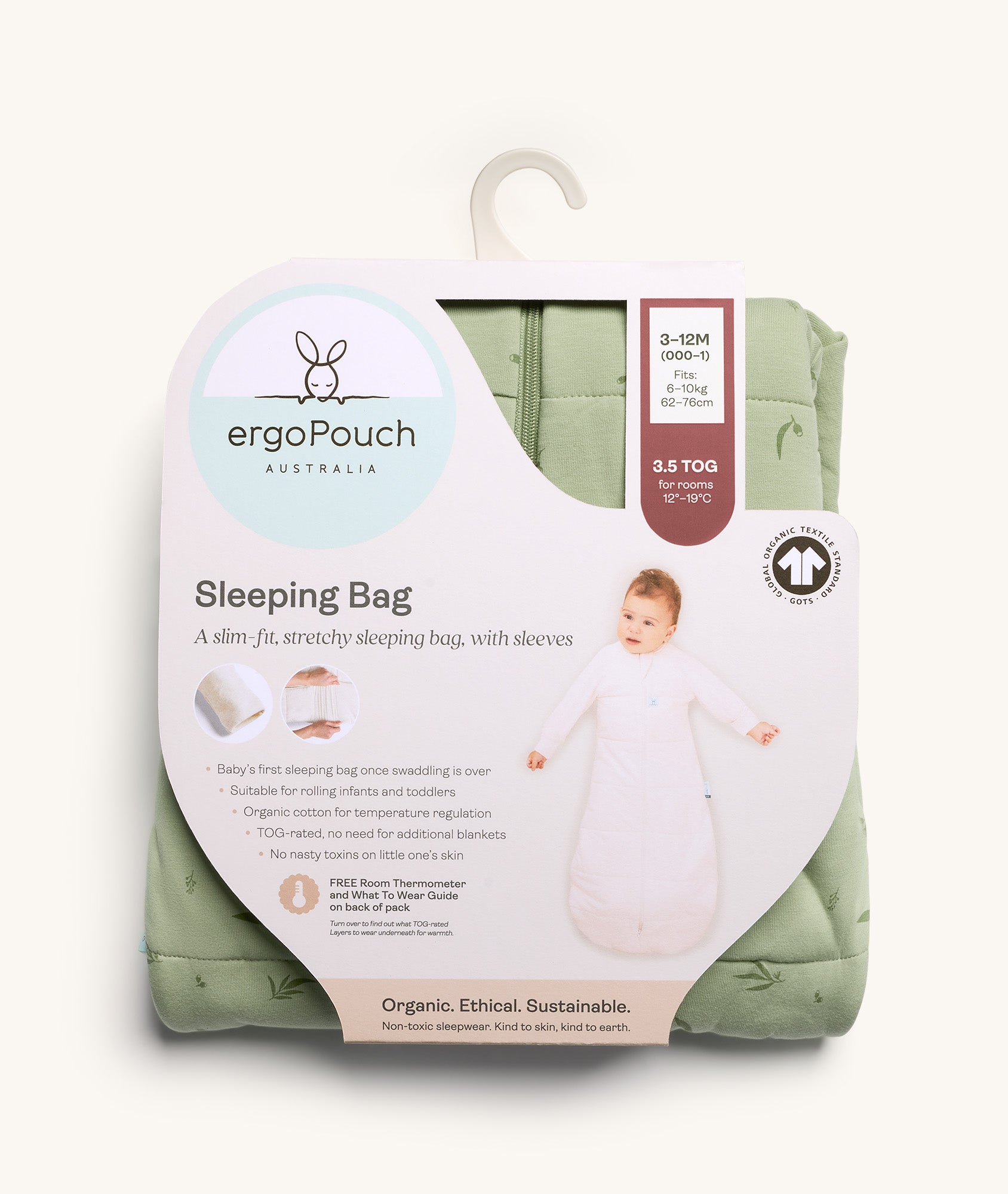 Sleep Sack 3.5 TOG Sage for Winter – ergopouch US