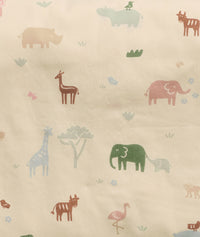 Close-up of the Savannah colourway highlighting the cute animal prints