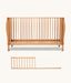 The ergoPouch Skye Toddler Conversion Bundle, including the ellska Skye Crib and the Skye Junior Sideguard, to grow with you