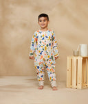 Child playing in ergoPouch Sleep Onesie 3.5 TOG Fruit Salad, warm for the winter