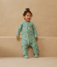 Toddler wearing an ergoPouch Sleep Onesie 3.5 TOG Sweet Orchard