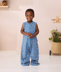 Toddler smiling ergoPouch Jersey Sleep Suit Sack 0.2 TOG Petit Pretzel