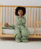 Toddler wearing a warm, ergoPouch Sleep Suit Sack 3.5 TOG Willow