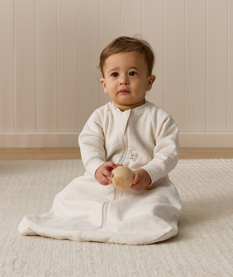 ergoPouch Sleep Sack 1.0 TOG Sleeved Oatmeal Marle