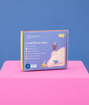 Packaging shot of ergoPouch Long Sleeve Romper 1.0 TOG in Birthday Blobs