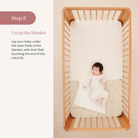 Step by step on how to use the ergoPouch HugMe Blanket