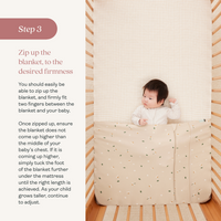 Step by step on how to use the ergoPouch HugMe Blanket