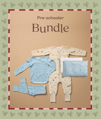 The ergoPouch Preschooler bundle includes a Sleep Onesie 2.5 TOG, Long Sleeve Pajamas 1.0 TOG and an Organic Toddler Pillow & Case