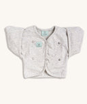 ergoPouch Butterfly Cardi Grey Marle, perfect for arms-up sleeping